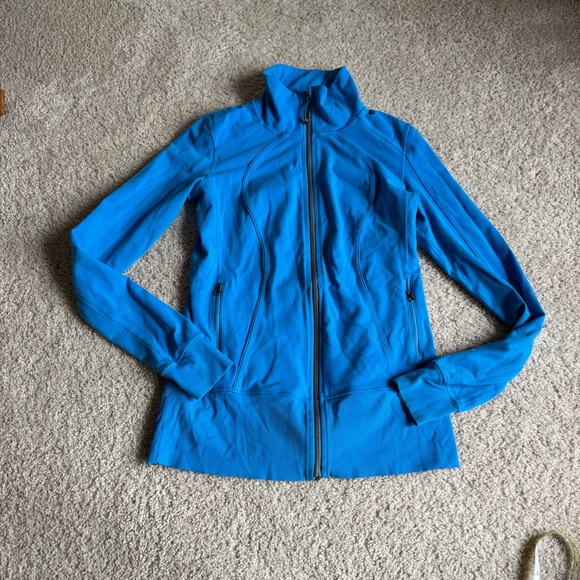 lululemon athletica Jackets & Blazers - Lululemon Bright Blue Full Length Define Zip Up Size 10